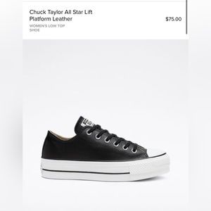 Converse Chuck Taylor All Star Lift Platform Leather Shoes